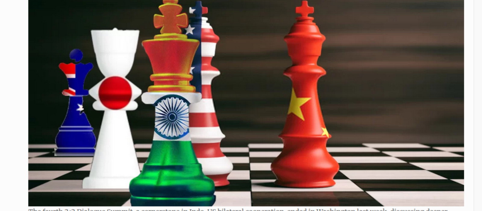 AN INDIAN PERSPECTIVE ON THE QUAD AS A COUNTER TO CHINA IN THE IOR