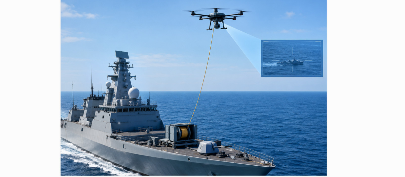 ENHANCING COMMUNICATION AND SURVEILLANCE ON NAVAL SHIPS USING TETHERED DRONES